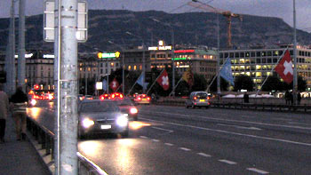Geneva and flags. (novala) Geneva and flags. (novala)